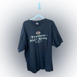 Harley-Davidson Black  "Freedom Ain't Quiet" Graphic T-Shirt